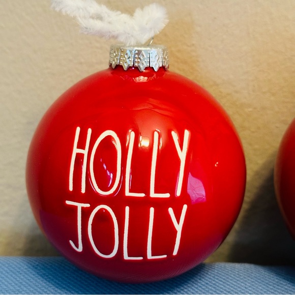 Rae Dunn Ceramic Ornaments Set of 3! - Picture 2 of 6